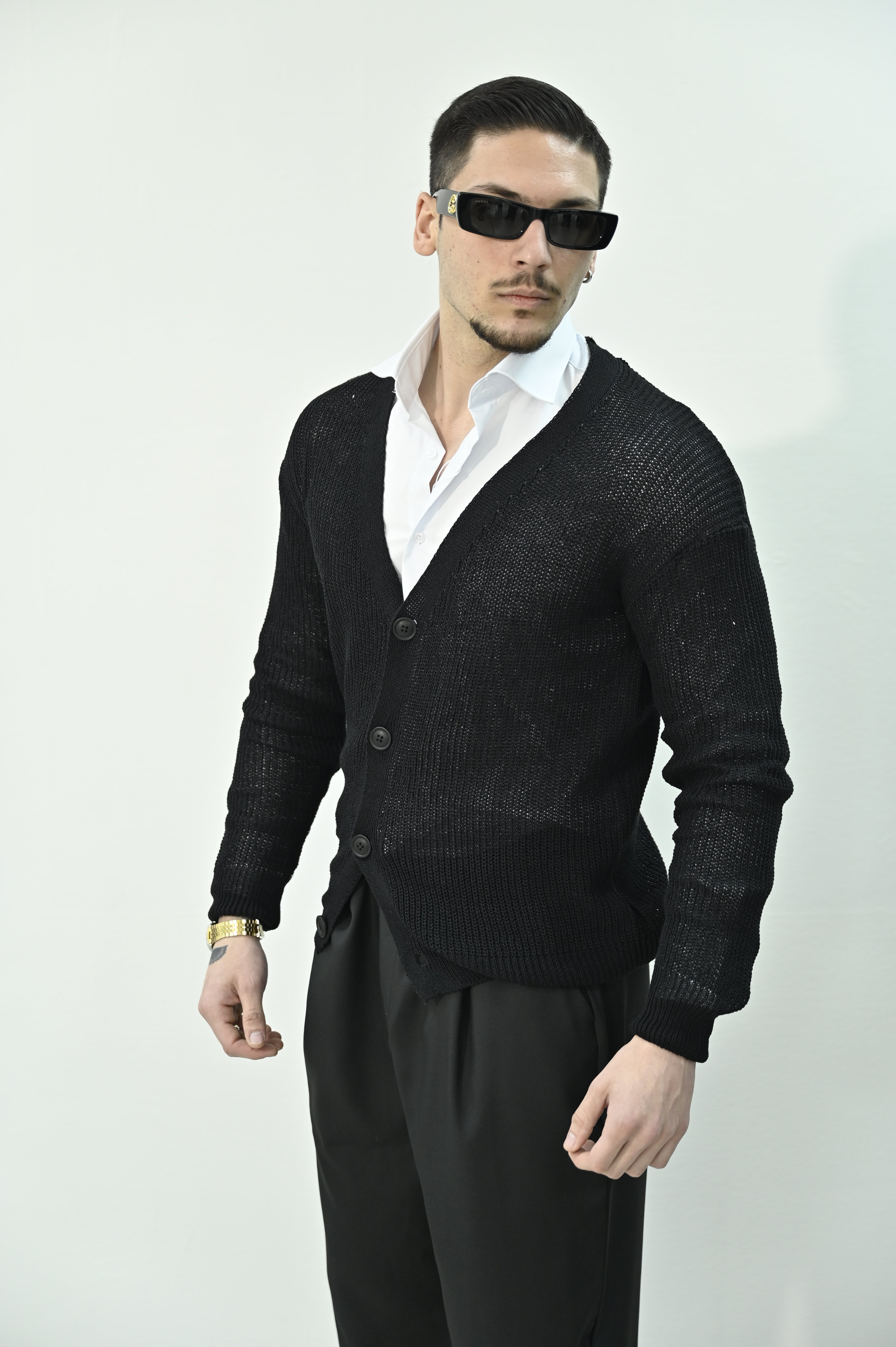 Cardigan basic nero