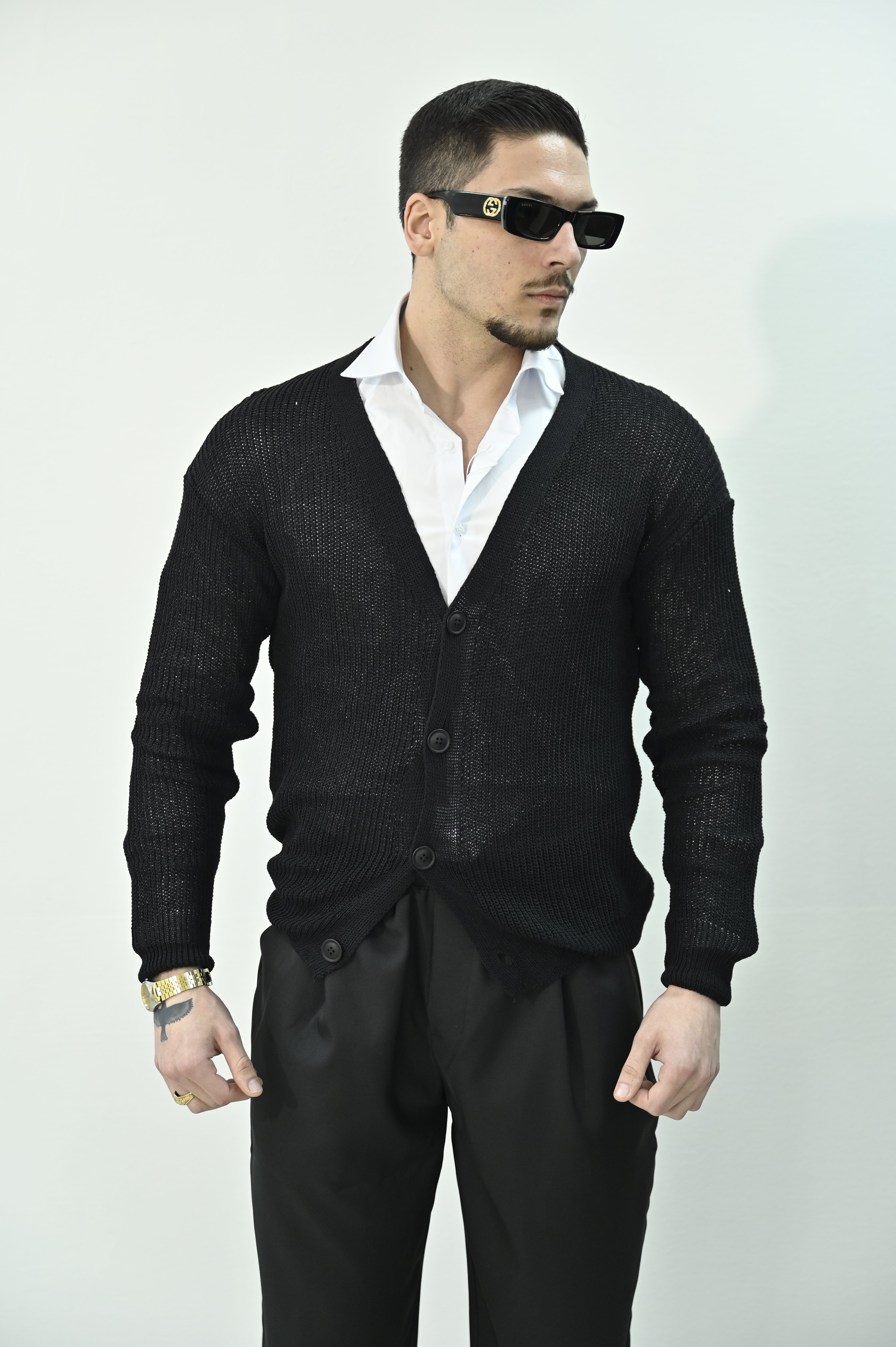 Cardigan basic nero