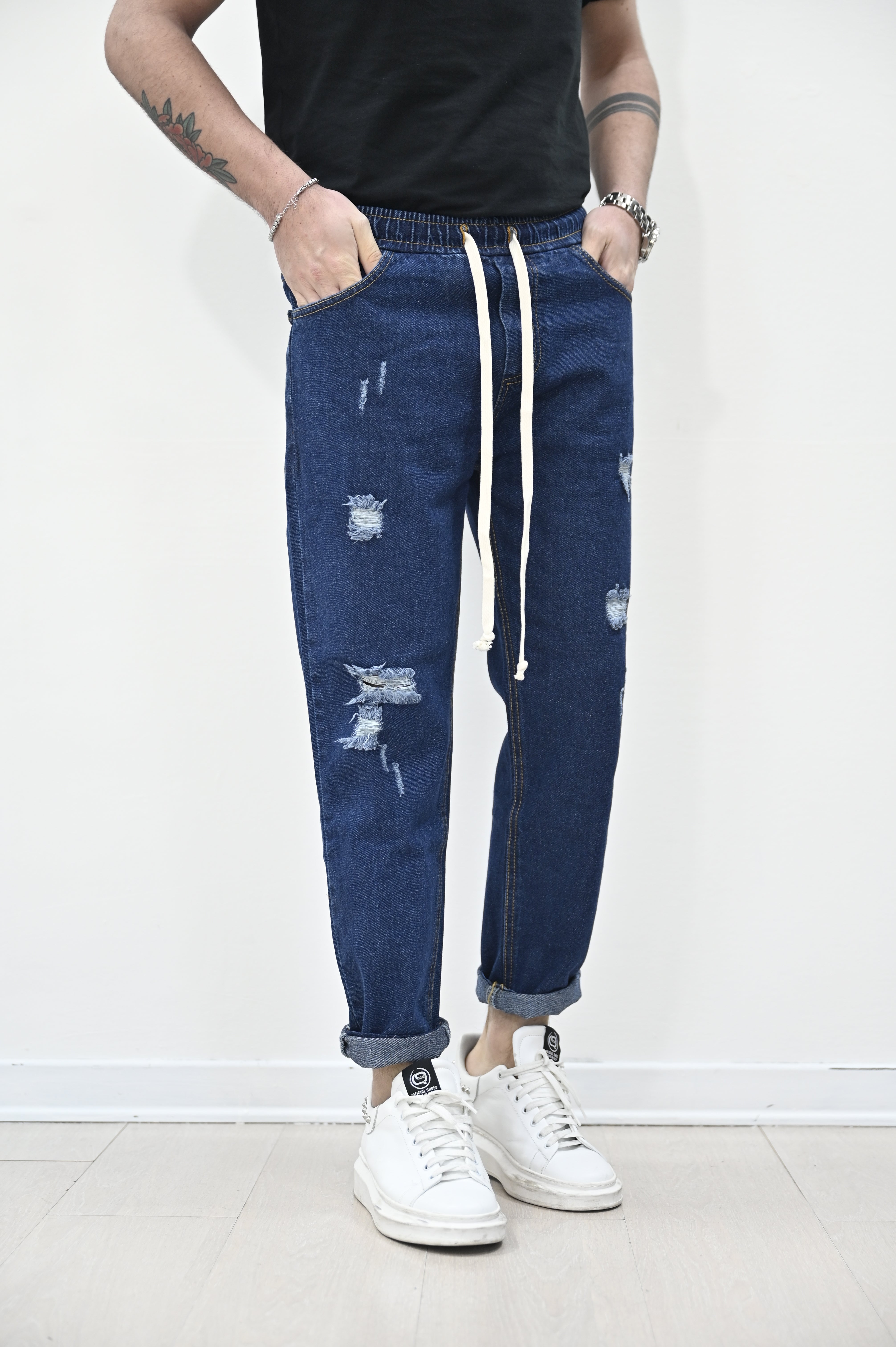 Jeans jogger scuro