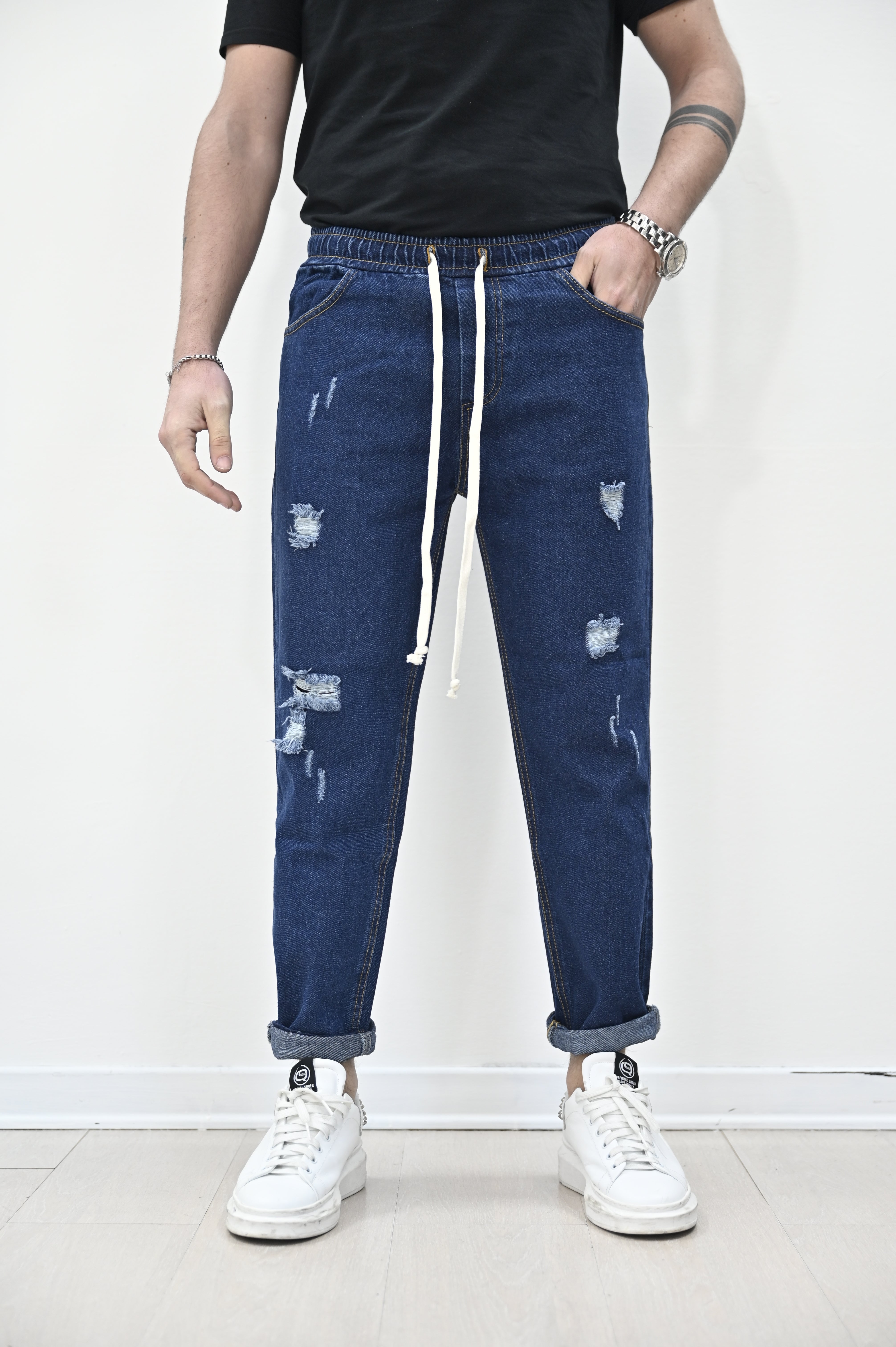 Jeans jogger scuro