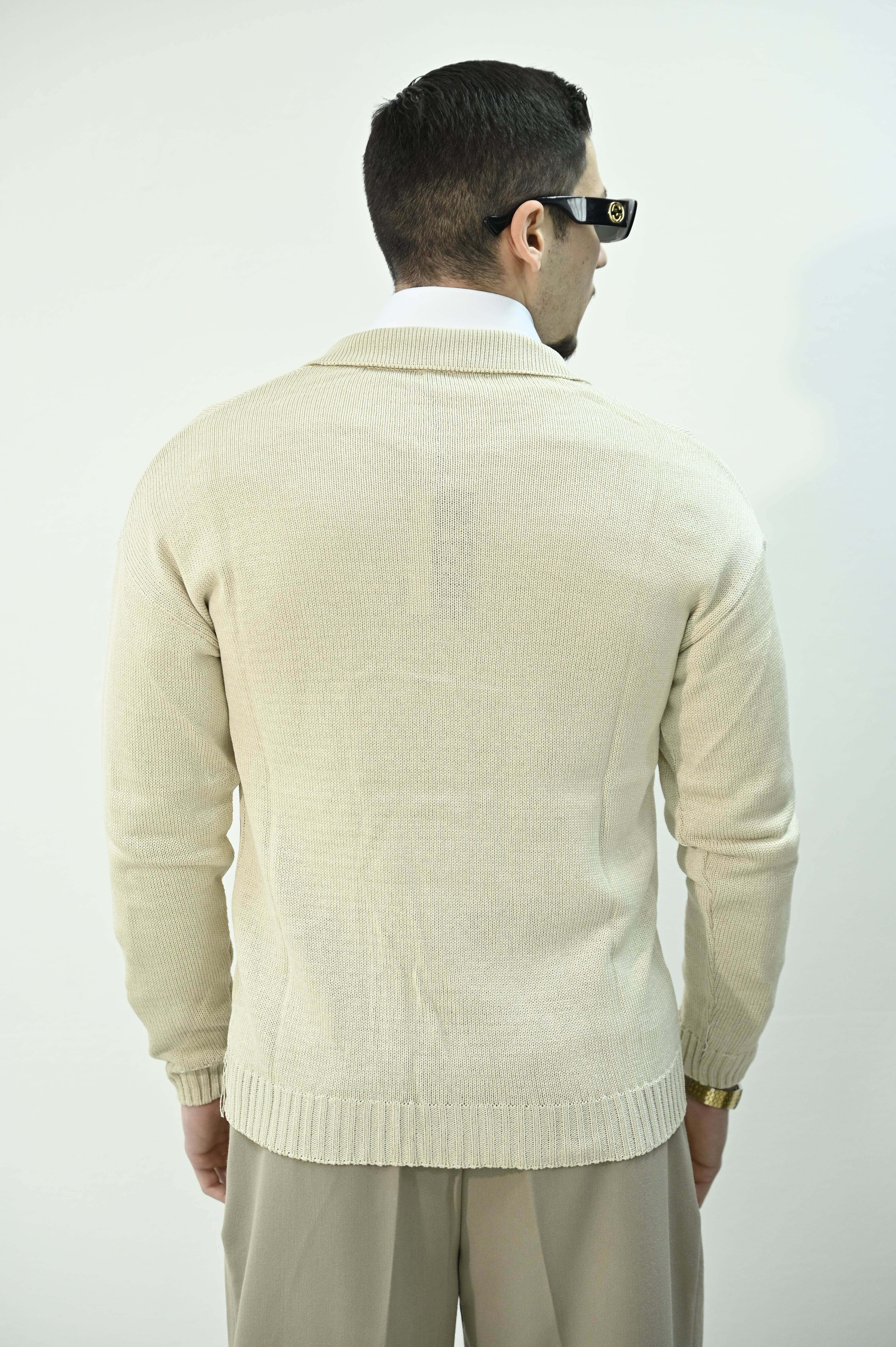 Cardigan giacca beige