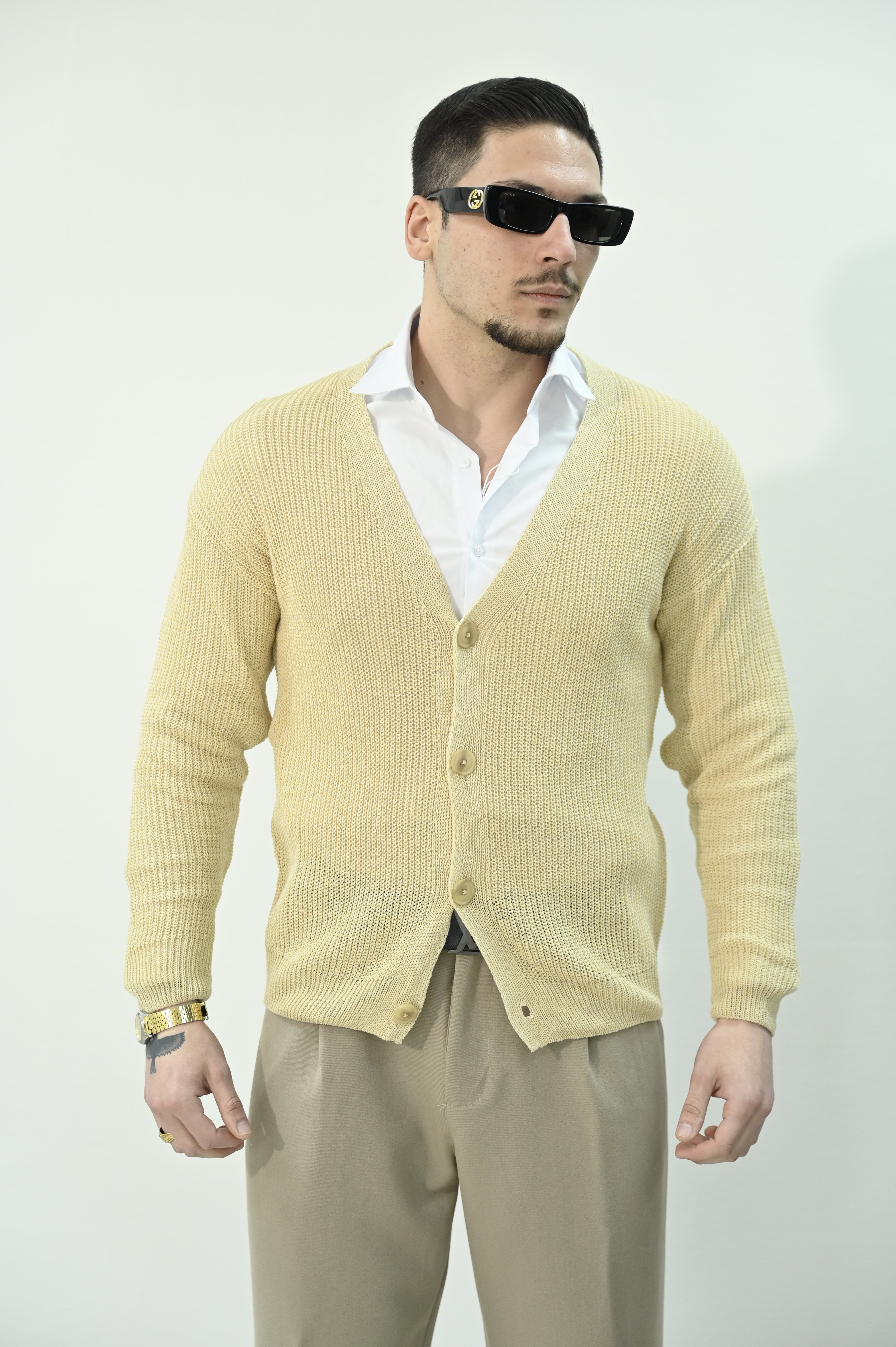 Cardigan basic camel