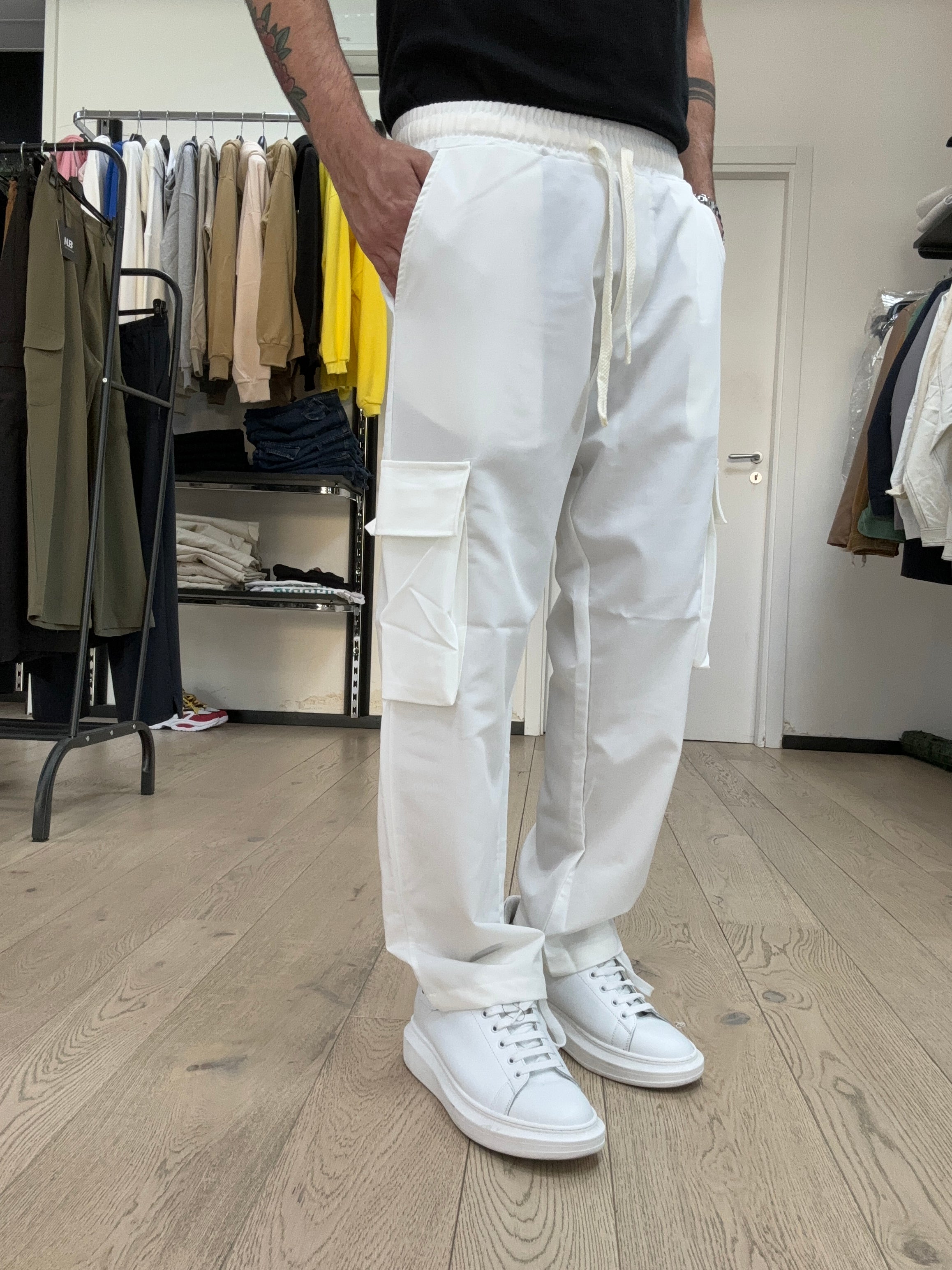 Pantalaccio cargo bianco