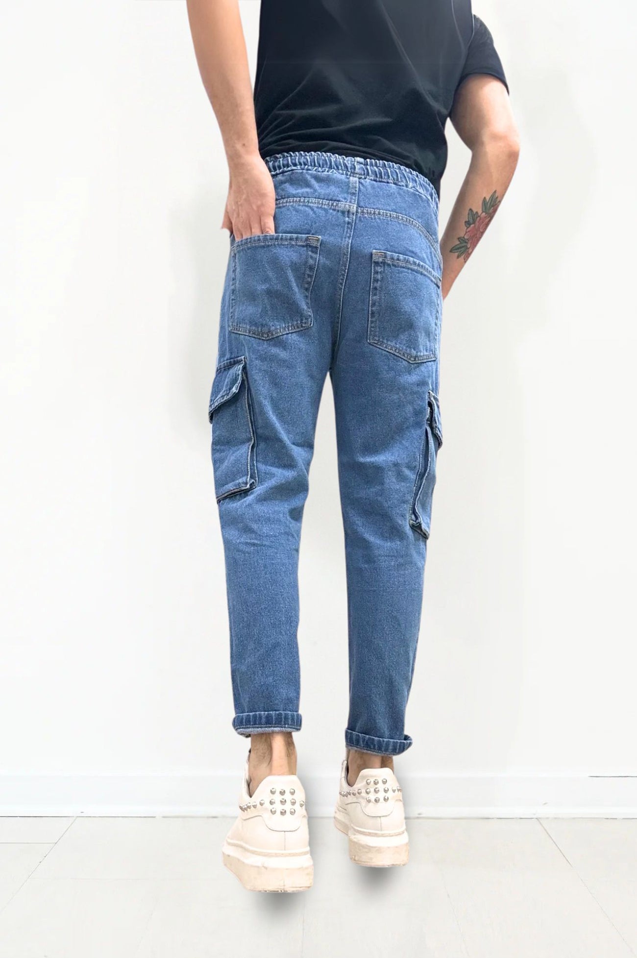 Jeans jogger tasconato