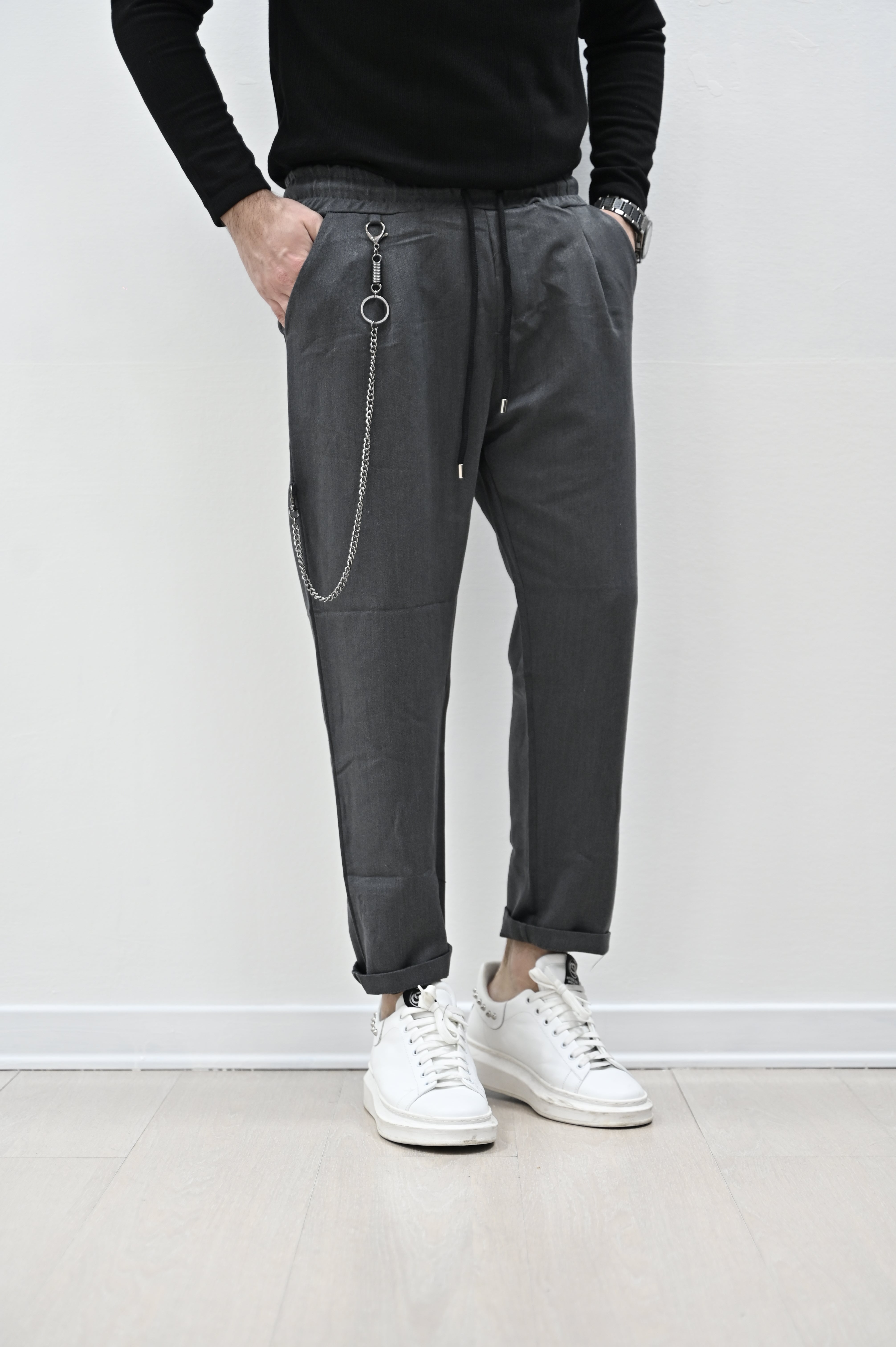 Pantalaccio con catena grigio