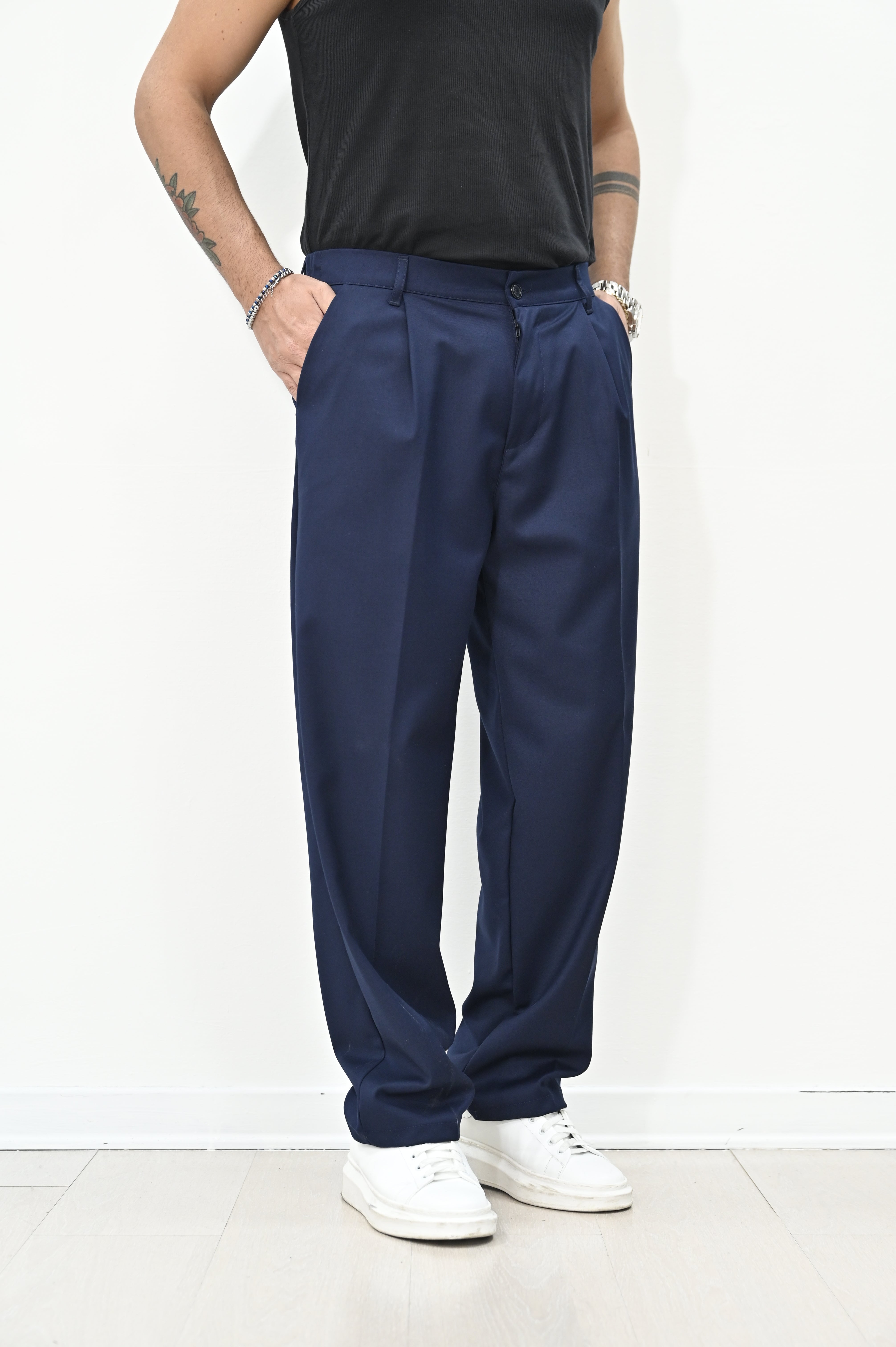 Pantalone loose fit blu Nope